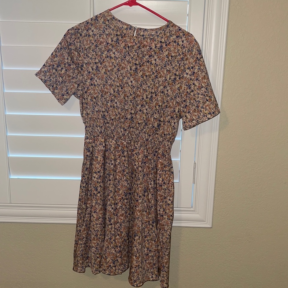 Shein floral pink dress
